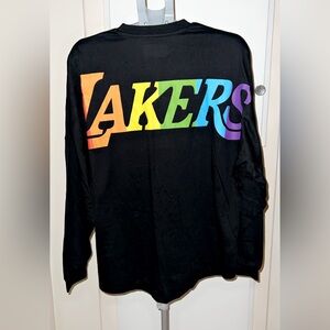 NWOT❗️Black Unisex Lakers Long Sleeve Shirt with Rainbow Logo